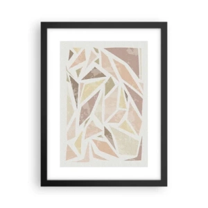 Pôster com moldura preta - Composição de vitral - 30x40 cm