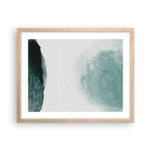 Pôster com moldura de carvalho claro - Encontro com a neblina - 50x40 cm
