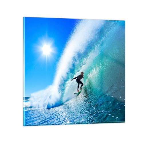 Quadro em vidro - Azul gigante - 40x40 cm