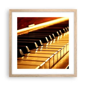 Pôster com moldura de carvalho claro - Infinitas possibilidades  - 40x40 cm