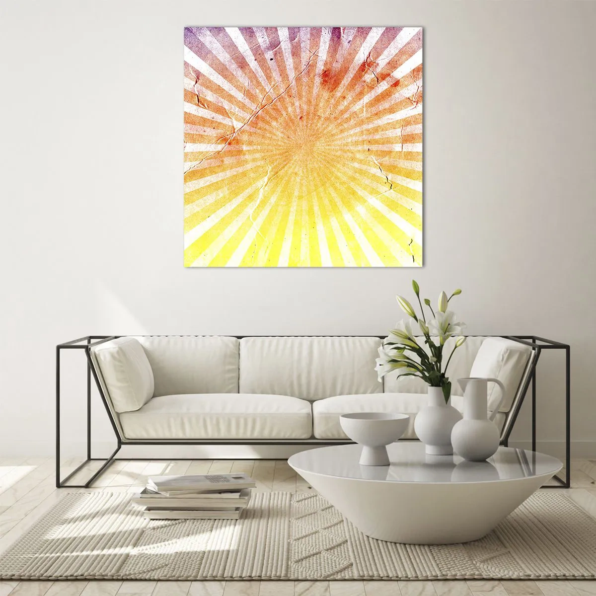Quadro em vidro - Nasceres e entardeceres - 40x40 cm