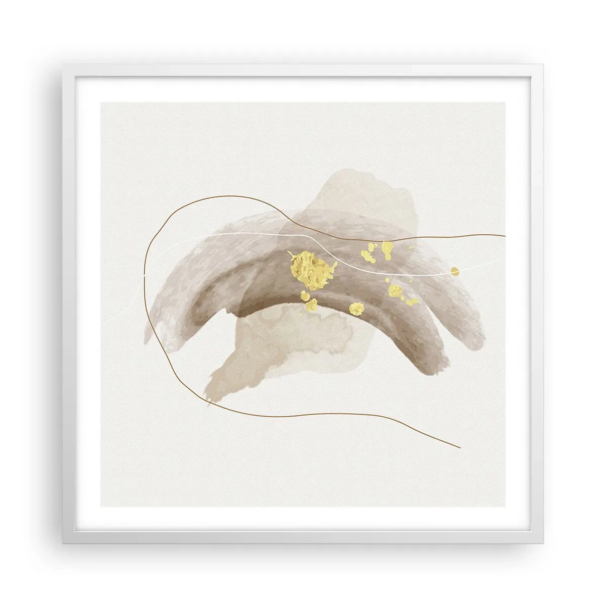 Pôster em moldura branca - Encontrado no espaço - 60x60 cm