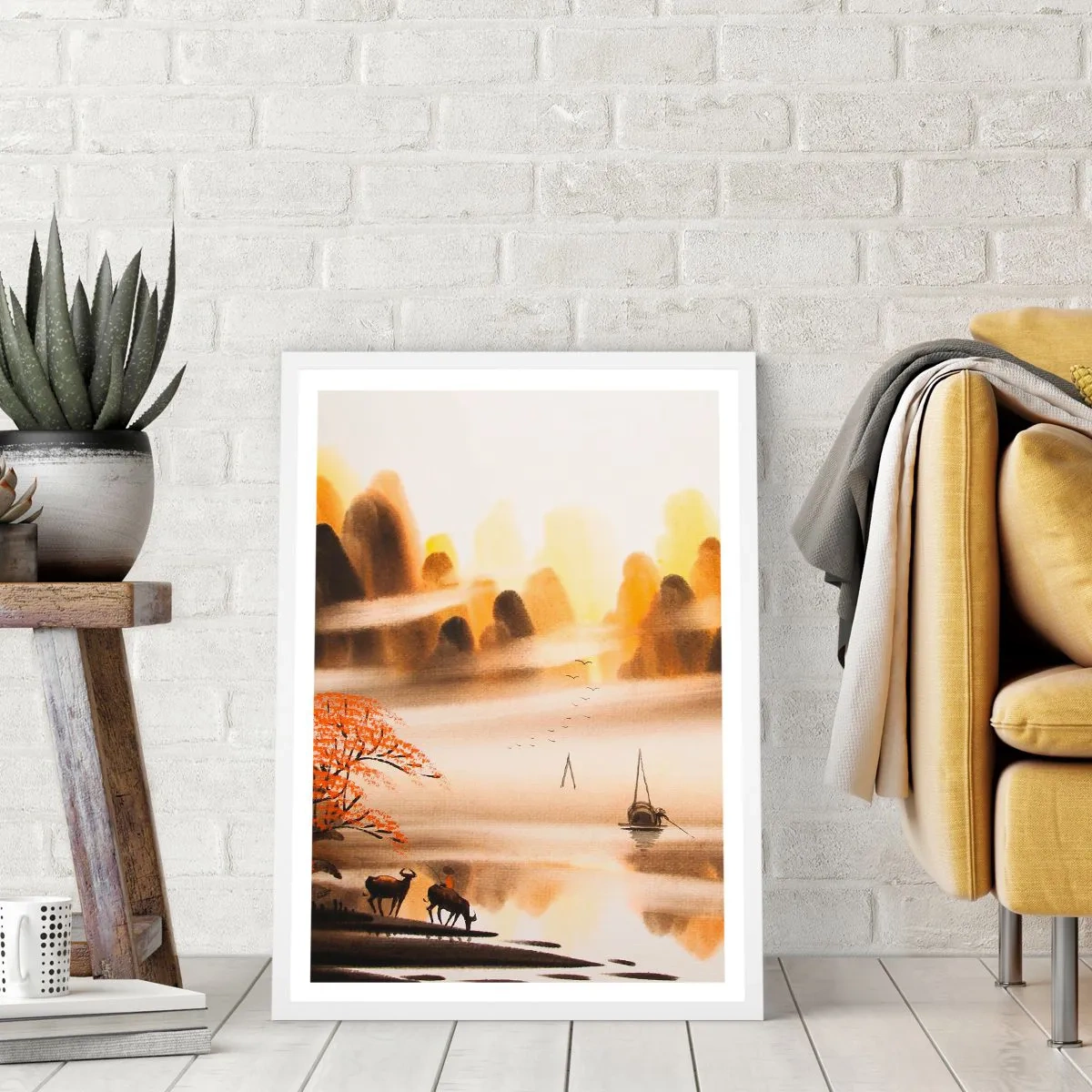 Pôster em moldura branca - Além do Extremo Oriente - 70x100 cm