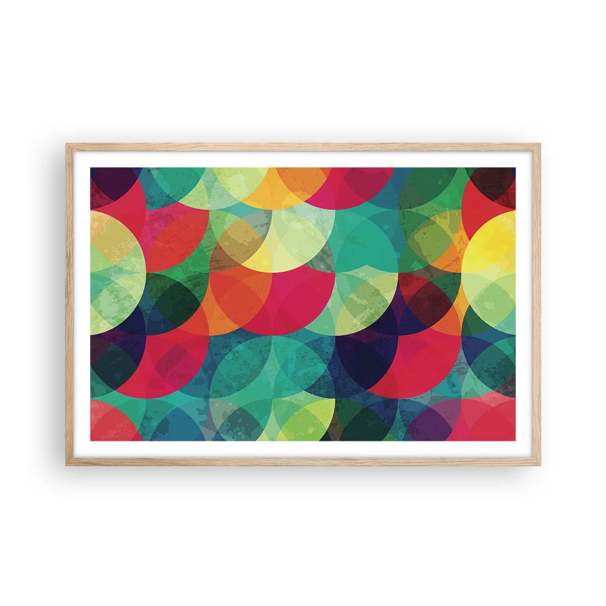 Pôster com moldura de carvalho claro - Ascensão às cores - 91x61 cm