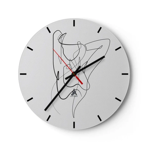 Relógio de parede - Relógio em vidro - Que tipo de pessoa é realmente... - 40x40 cm