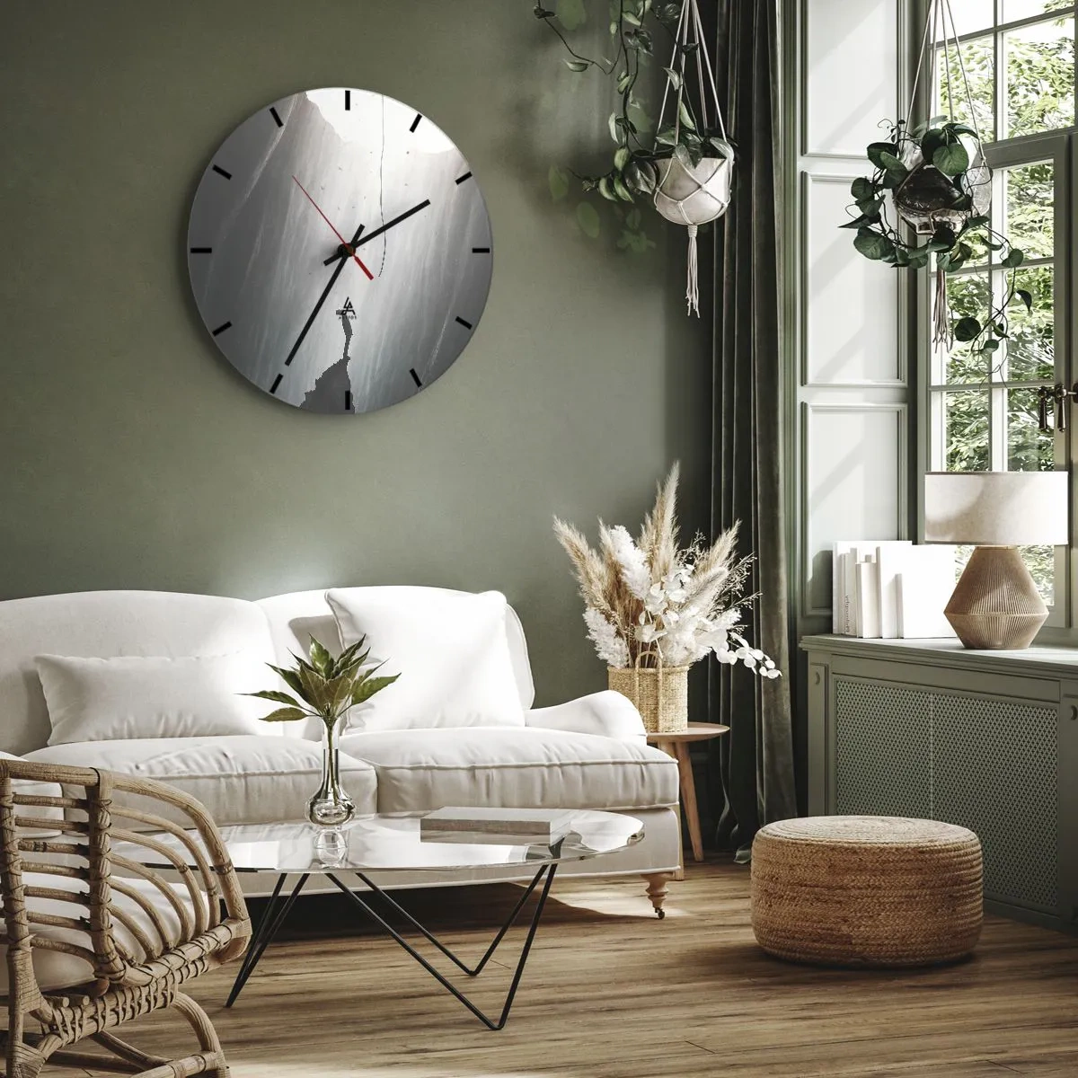 Relógio de parede - Relógio em vidro - Sempre há uma saída - 40x40 cm