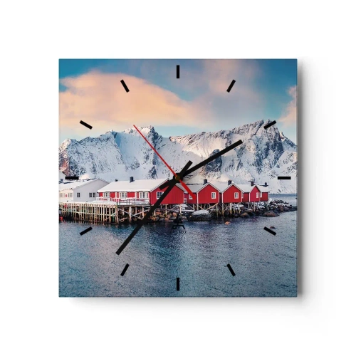 Relógio de parede - Relógio em vidro - Refpugio do Norte - 30x30 cm