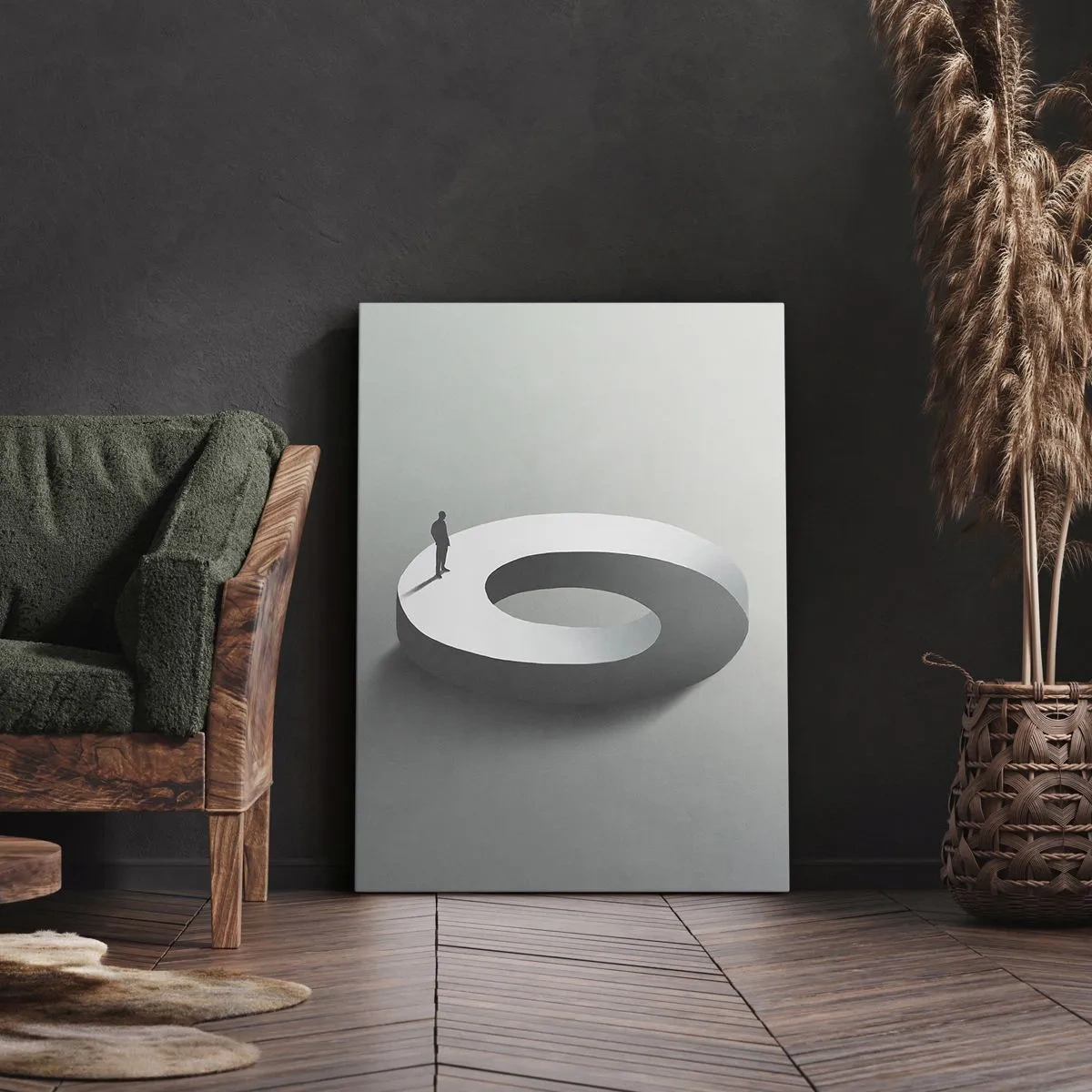 Quadro em tela - Seja inteligente - 80x120 cm