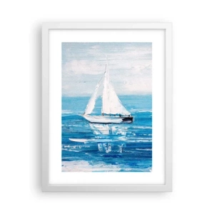 Pôster em moldura branca - Com um amigo ao meu lado - 30x40 cm