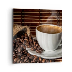 Quadro em tela - A escuridão do carvão, a transparência do âmbar - 70x70 cm