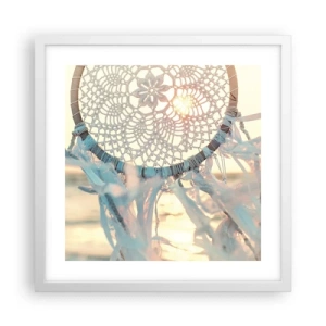 Pôster em moldura branca - Totem de renda - 40x40 cm