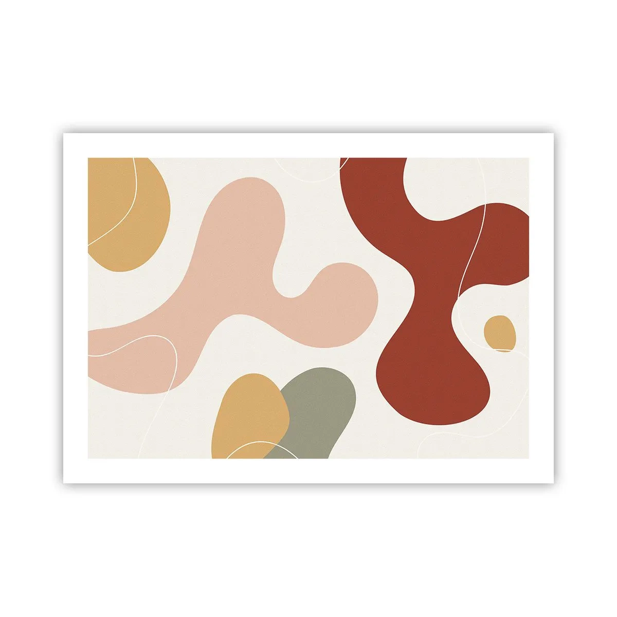 Pôster - Ziguezagues ornamentais - 70x50 cm