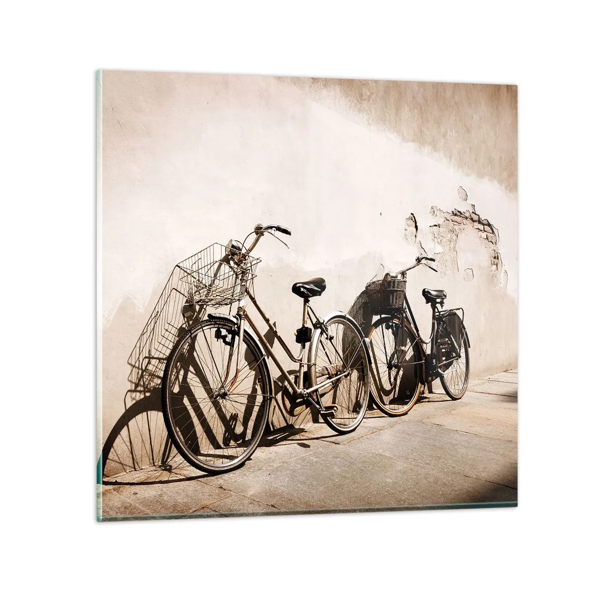 Quadro em vidro - Encanto inesquecível do passado - 50x50 cm