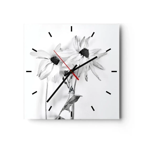 Relógio de parede - Relógio em vidro - Ninguém quer estar sozinho - 40x40 cm