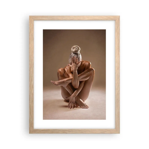 Pôster com moldura de carvalho claro - Unidade de corpo e alma - 30x40 cm
