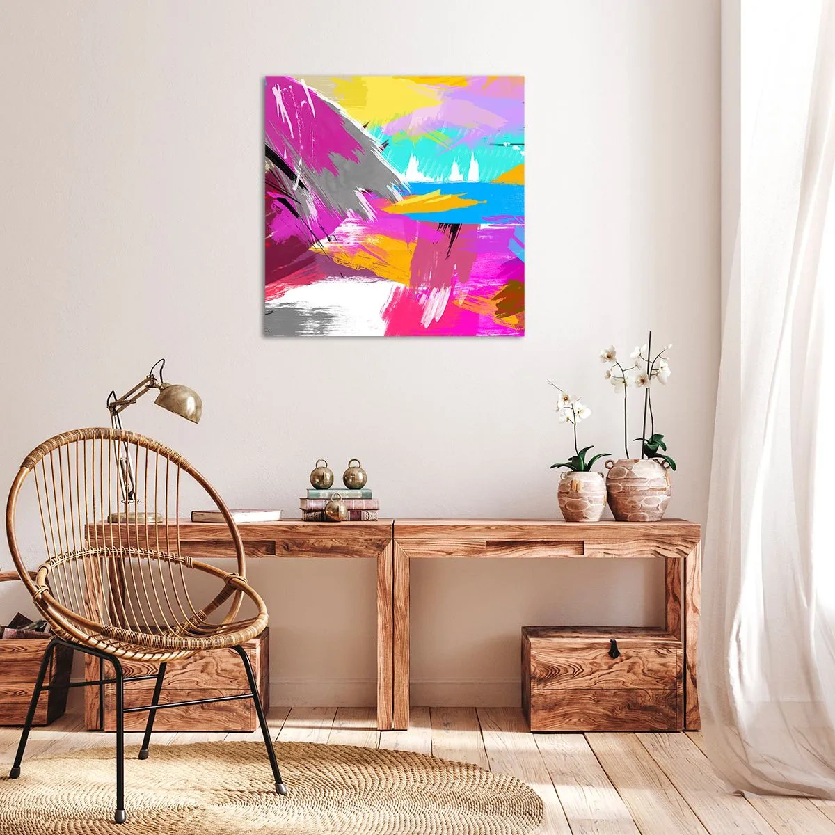 Quadro em tela - Pinte, pinte, mais uma vez - 40x40 cm