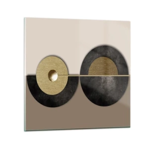 Quadro em vidro - Variações ao redor do círculo - 30x30 cm
