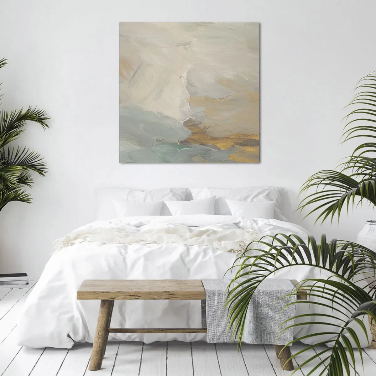 Quadro em tela - Abstração – a terra da gentileza - 40x40 cm