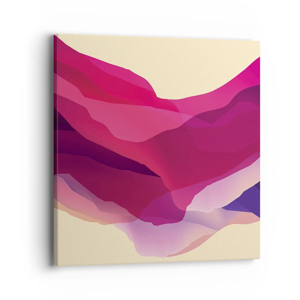 Quadro em tela - Ondas de roxo - 40x40 cm