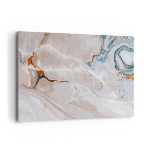 Quadro em tela - Meandros azuis sob branco - 120x80 cm