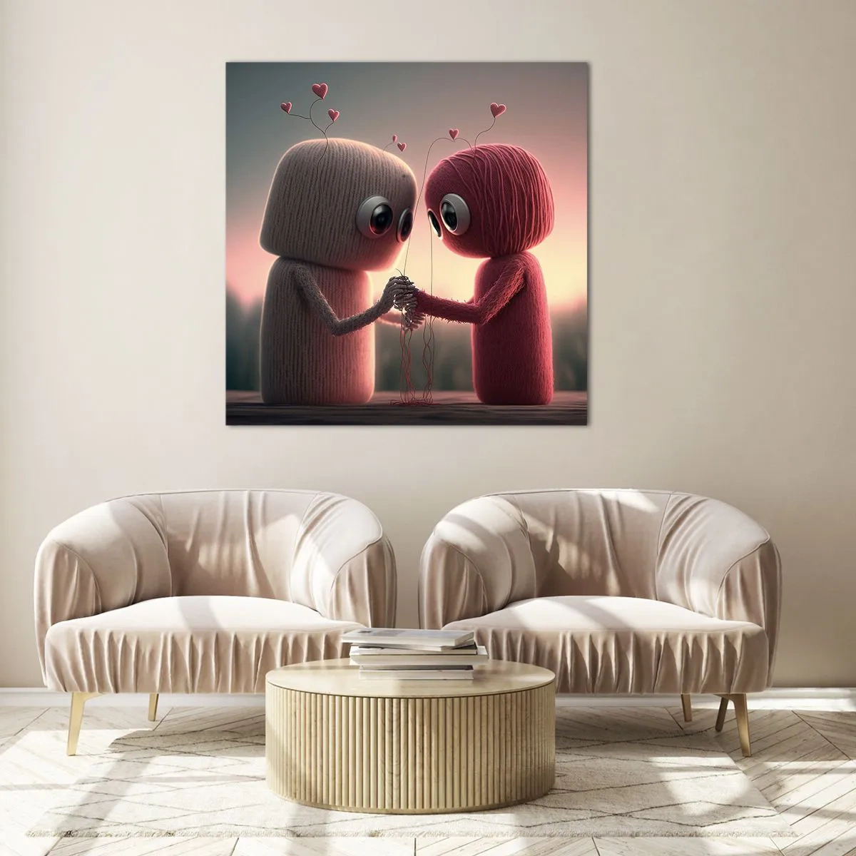 Quadro em vidro - Todos podem amar - 30x30 cm