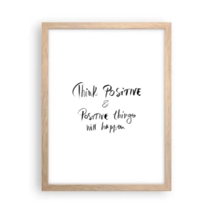 Pôster com moldura de carvalho claro - Como viver? - 30x40 cm