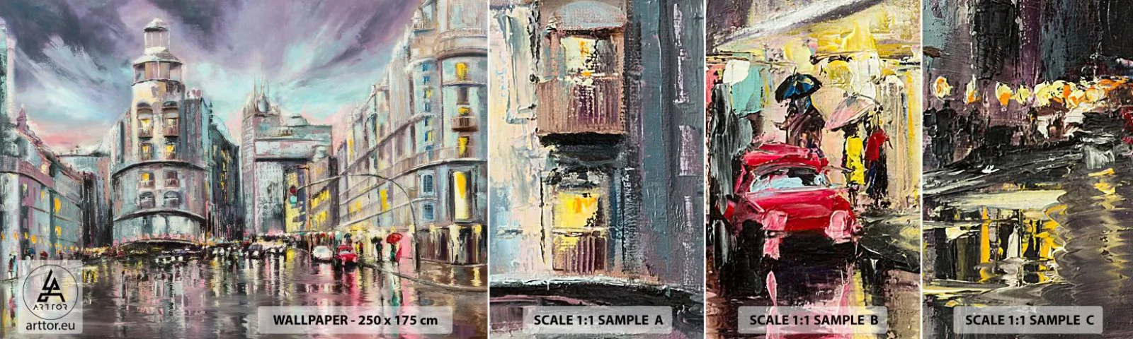 Amostra de Papel de Parede Standard Eco - Será uma noite de sucesso - Cidade, Madri, Arquitetura - 100x30 cm