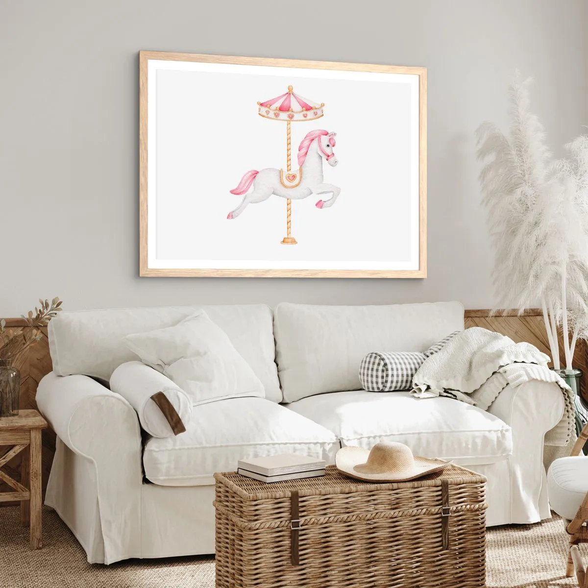 Pôster com moldura de carvalho claro - Caiu no chão - 40x30 cm