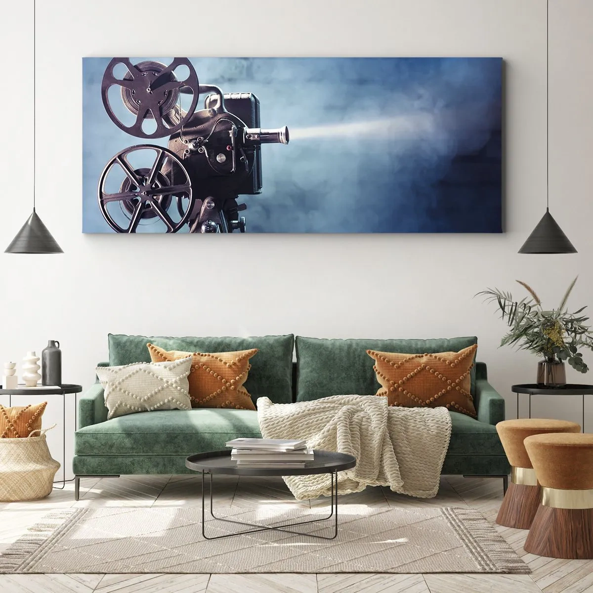 Quadro em tela - No cinema antigo - 100x40 cm