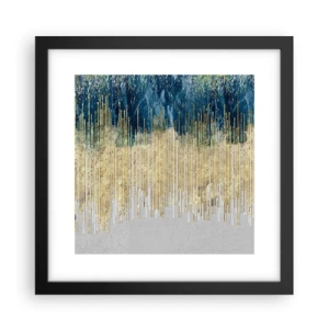 Pôster com moldura preta - Borda dourada - 30x30 cm