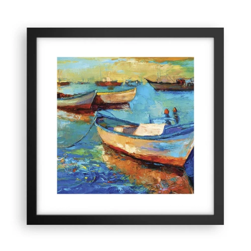 Pôster com moldura preta - Na baía do sul - 30x30 cm