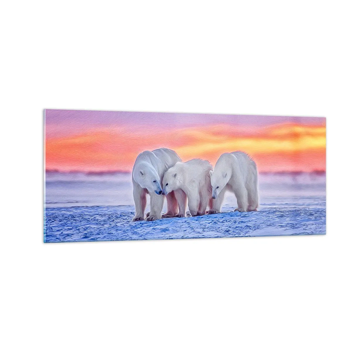 Quadro em vidro - Tudo o que precisa é de aconchego familiar - 100x40 cm