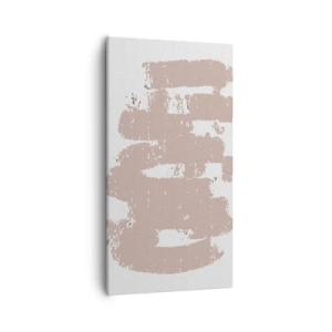 Quadro em tela - Abstração em rosa suave - 55x100 cm