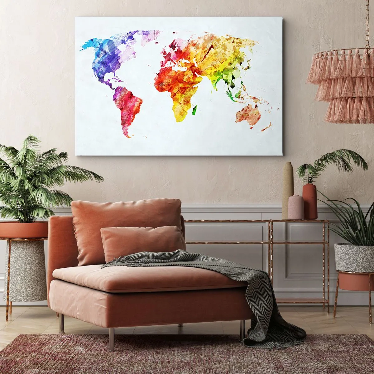 Quadro em tela - Todas as cores do mundo - 120x80 cm