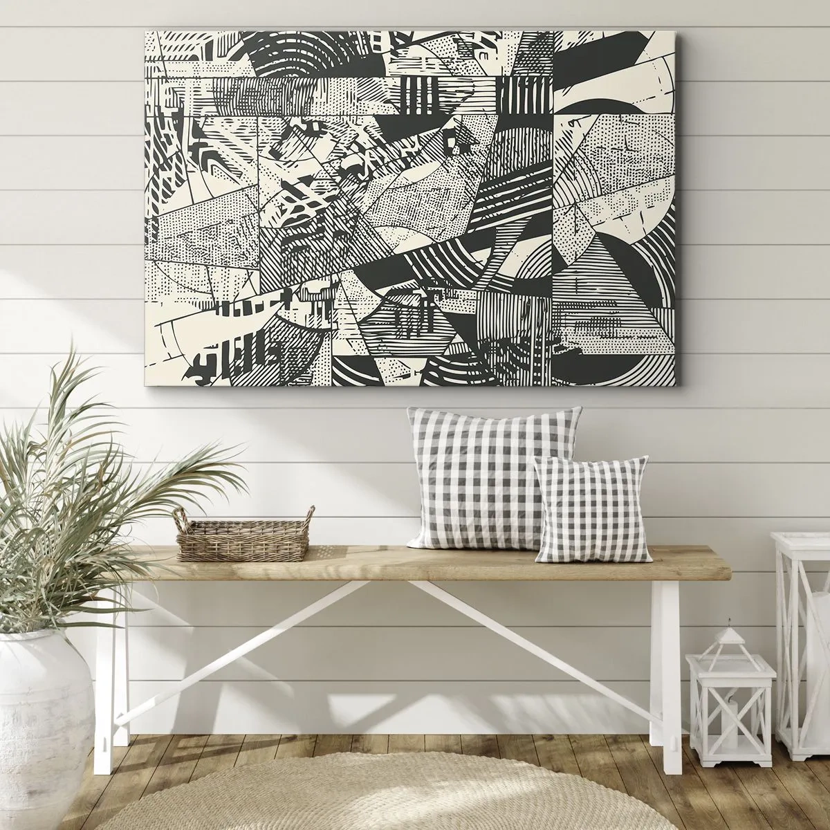 Quadro em tela - A dinâmica do presente - 120x80 cm