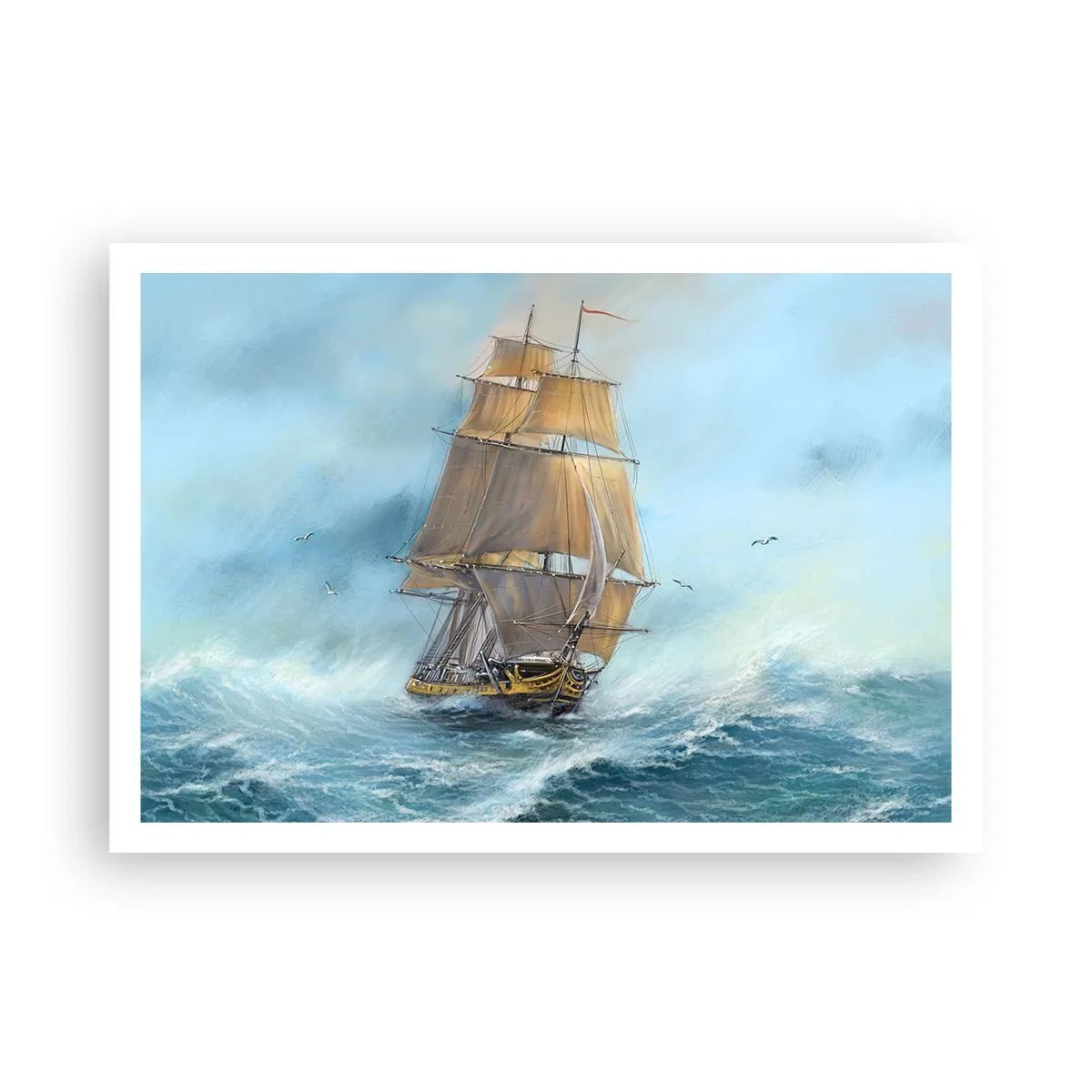 Pôster - Correndo sobre as ondas - 100x70 cm
