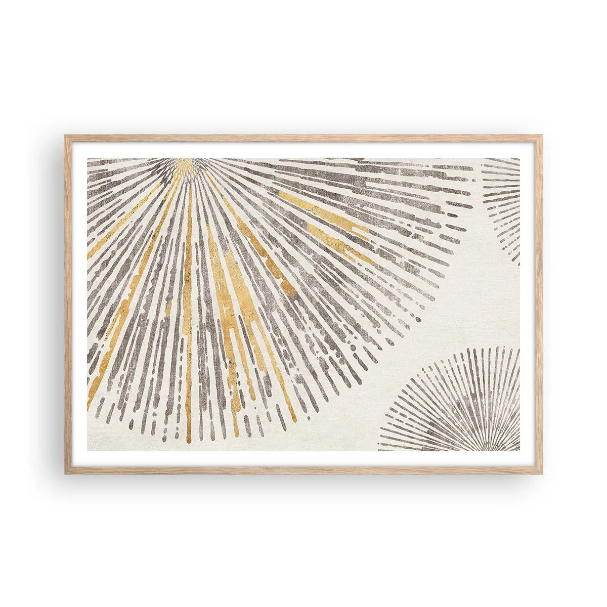 Pôster com moldura de carvalho claro - A beleza do raio - 100x70 cm