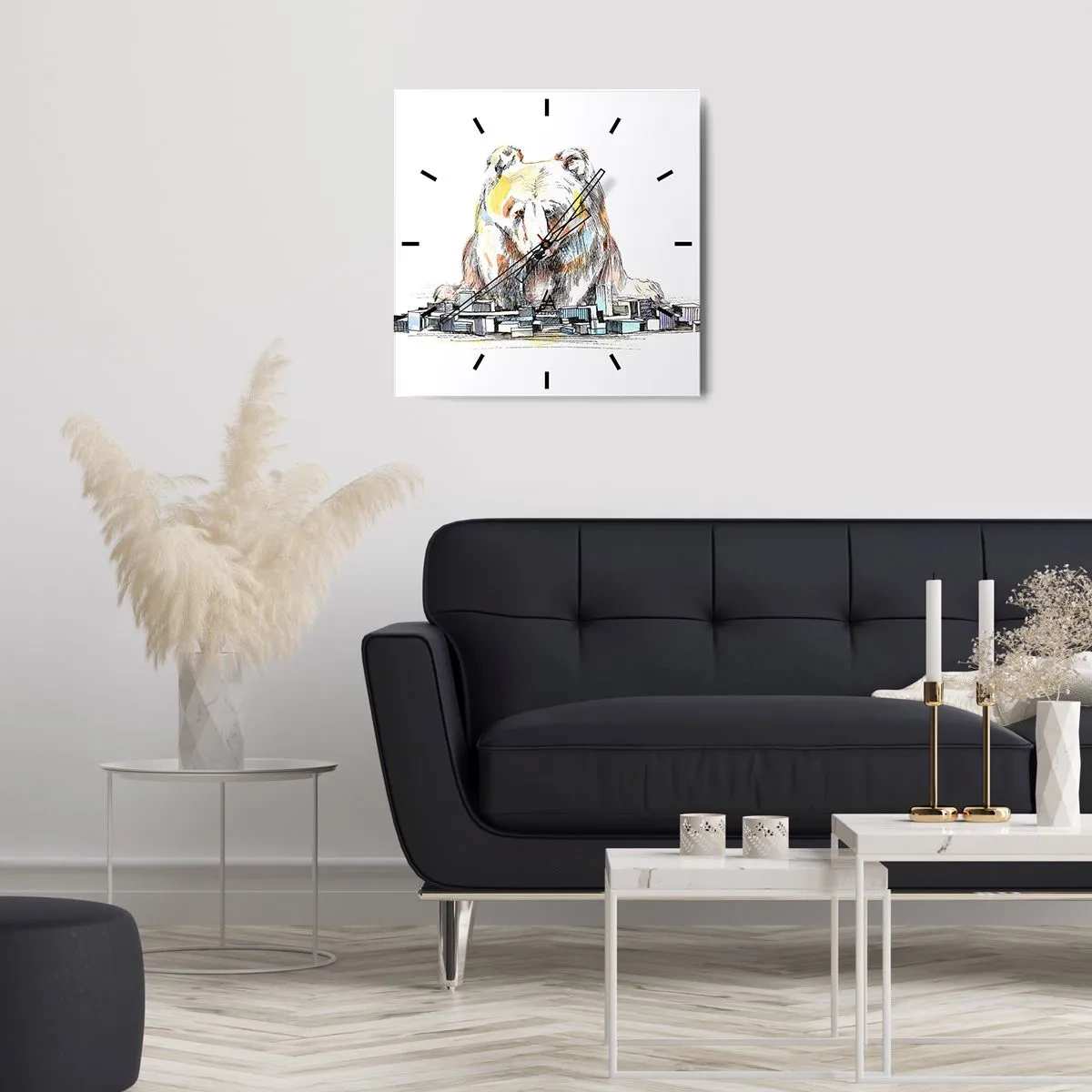 Relógio de parede - Relógio em vidro - Como viver assim? - 30x30 cm