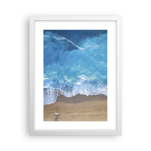 Pôster em moldura branca - O poder do azul - 30x40 cm