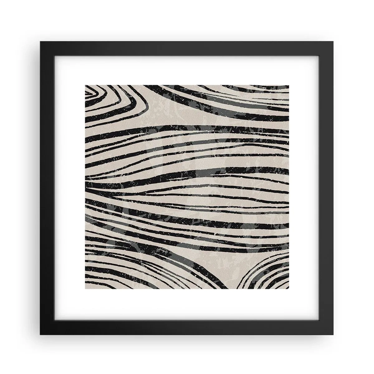 Pôster com moldura preta - Piscina em linha - 30x30 cm