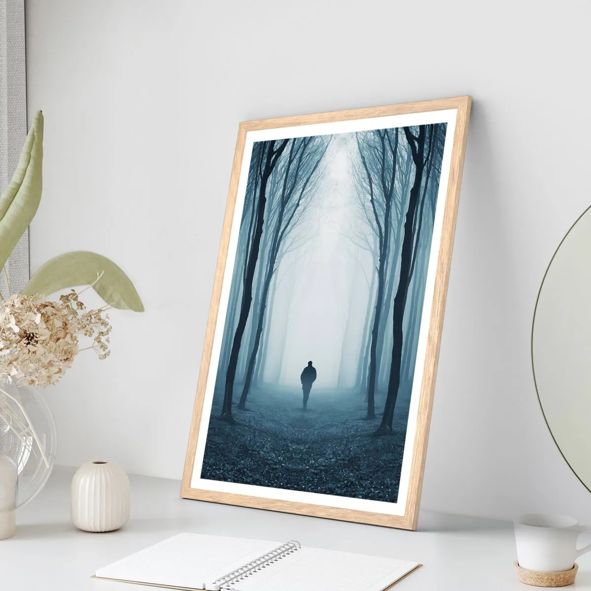 Pôster com moldura de carvalho claro - Tudo simples e claro - 61x91 cm