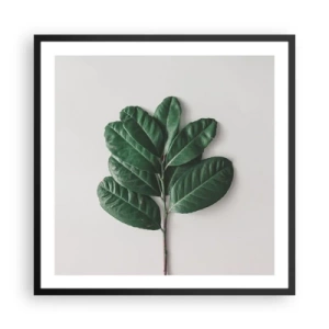 Pôster com moldura preta - Desenho da própria natureza - 60x60 cm