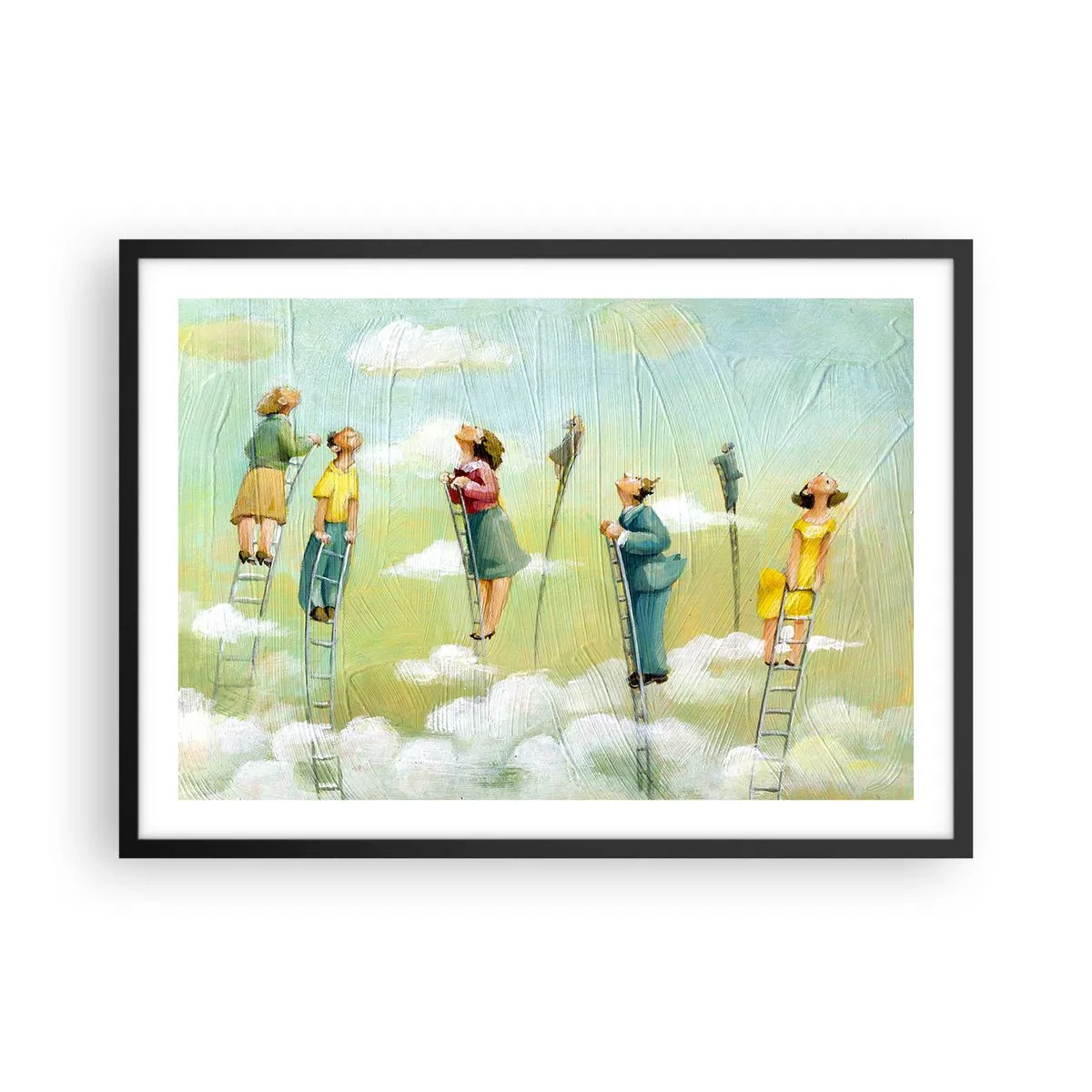 Pôster com moldura preta - Por trás do seu sonho - 70x50 cm