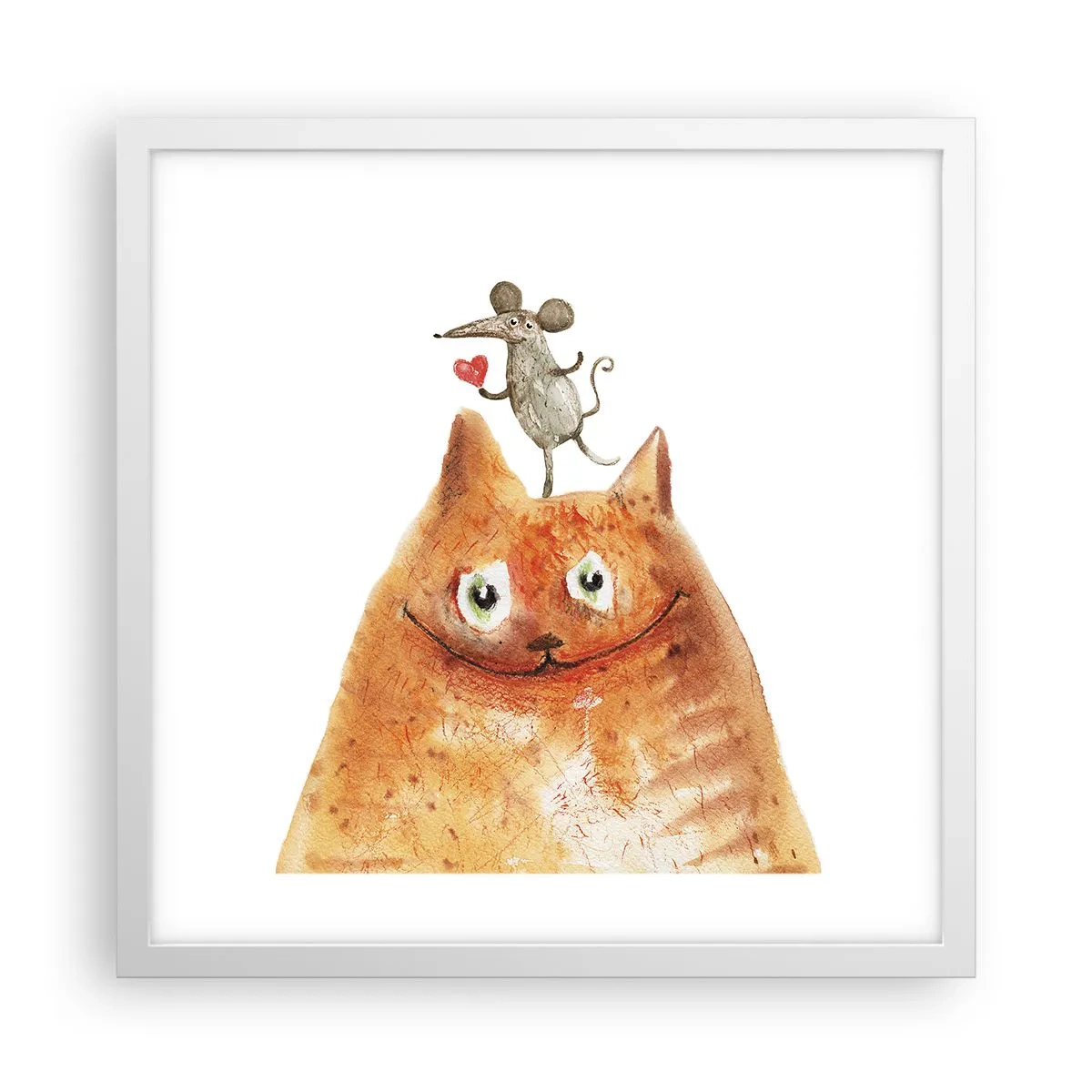 Pôster em moldura branca - Paradoxos do amor - 40x40 cm