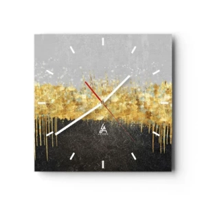 Relógio de parede - Relógio em vidro - Para dentro e para cima - 30x30 cm