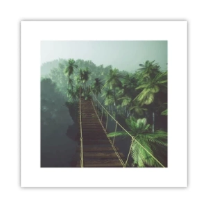 Pôster - Sobre o verde fervente - 30x30 cm