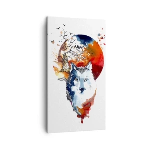 Quadro em tela - Nariz a nariz com a noite - 45x80 cm