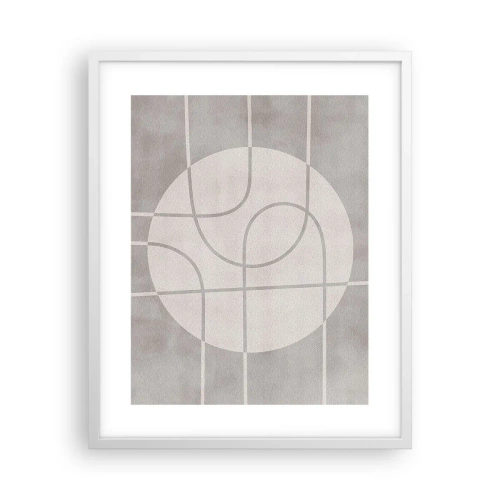 Pôster em moldura branca - Circular e direto - 40x50 cm