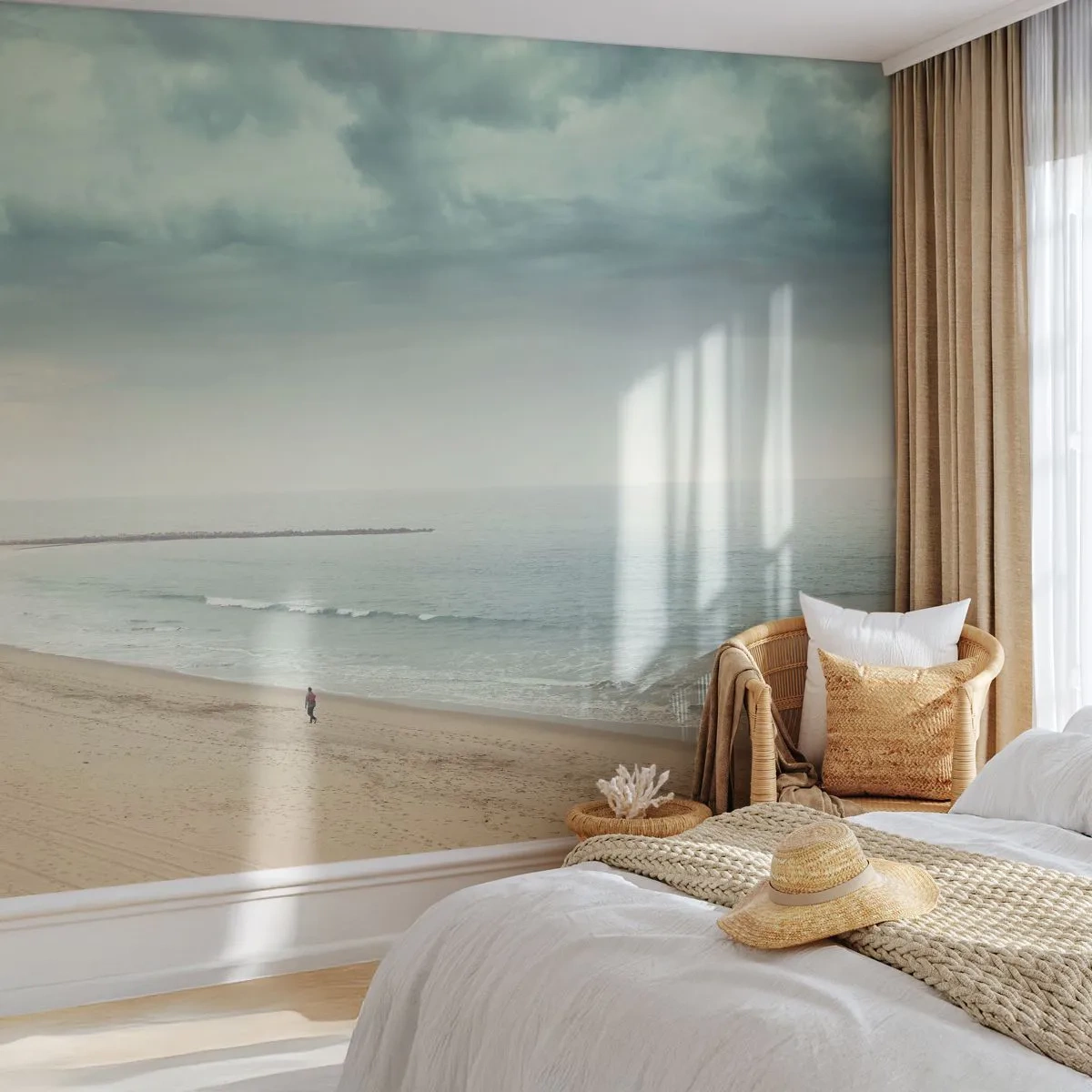 Papel de Parede Standard Eco - Em busca da paz - Mar, Praia, Andar - 150x105 cm
