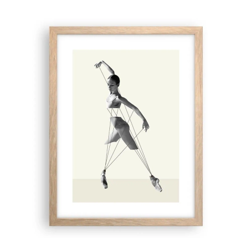 Pôster com moldura de carvalho claro - No teatro do mundo - 30x40 cm